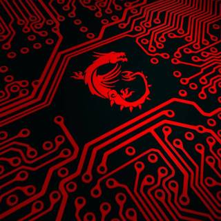 Red MSI wallpaper