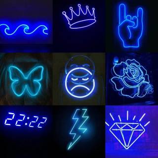 Blue led lights wallpaper