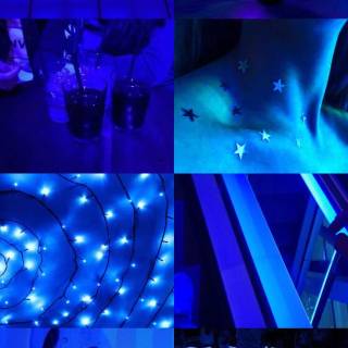 Blue led lights wallpaper
