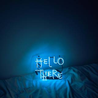 Blue led lights wallpaper