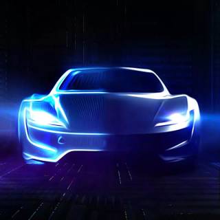 Blue led lights wallpaper