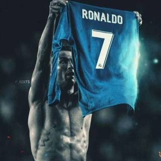 Ronaldo blue jersey wallpaper