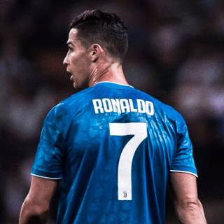 Ronaldo blue jersey wallpaper
