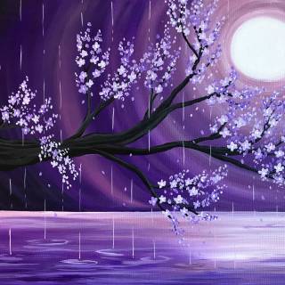 Purple Sakura wallpaper