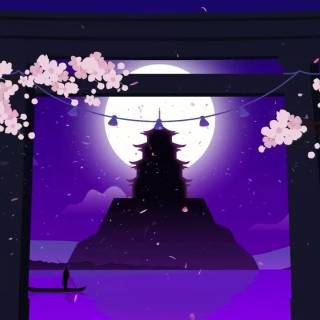 Purple Sakura wallpaper