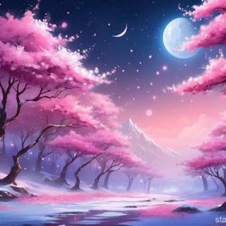 Purple Sakura wallpaper