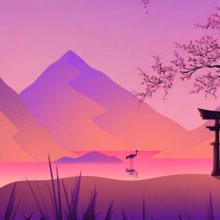 Purple Sakura wallpaper