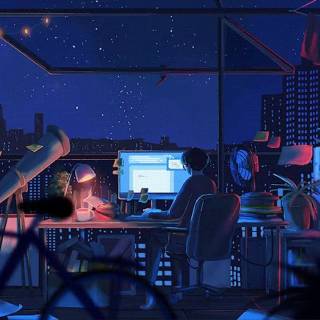 Lofi coding wallpaper