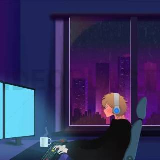 Lofi coding wallpaper