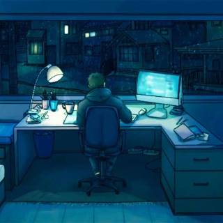 Lofi coding wallpaper