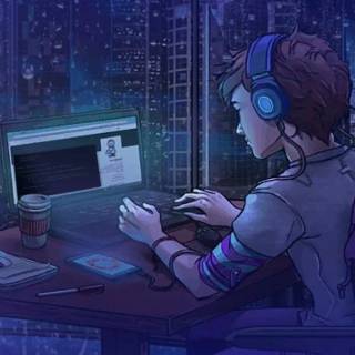 Lofi coding wallpaper