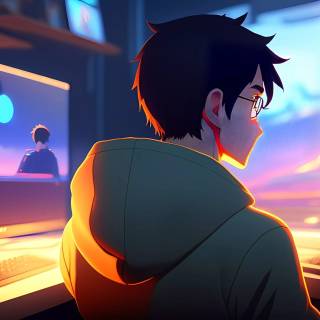 Lofi coding wallpaper