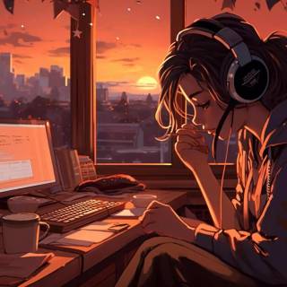 Lofi coding wallpaper