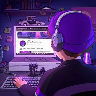 Lofi coding wallpaper