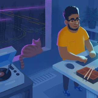 Lofi coding wallpaper