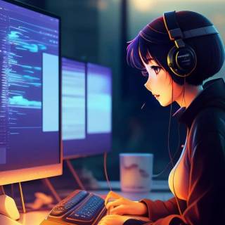 Lofi coding wallpaper