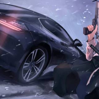 Porsche anime wallpaper