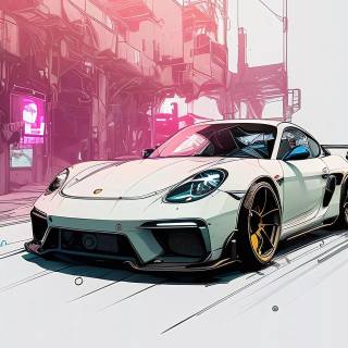 Porsche anime wallpaper