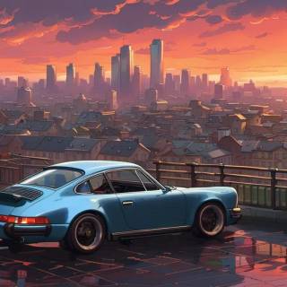 Porsche anime wallpaper