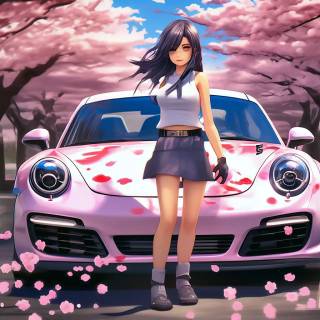 Porsche anime wallpaper