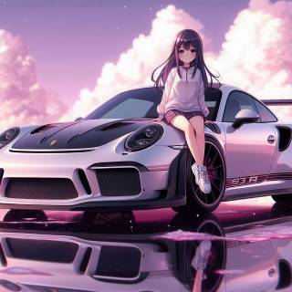 Porsche anime wallpaper