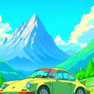 Porsche anime wallpaper
