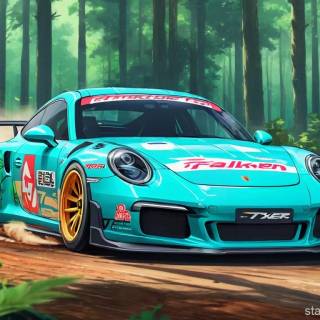 Porsche anime wallpaper