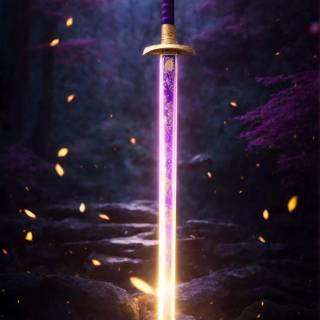 Purple sword wallpaper