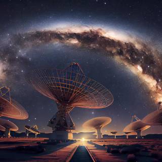 Radio telescope wallpaper