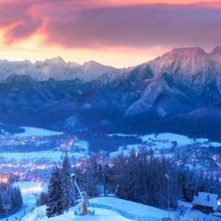 Ski slopes wallpaper