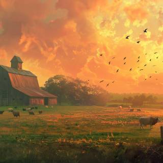 Farmyard wallpaper