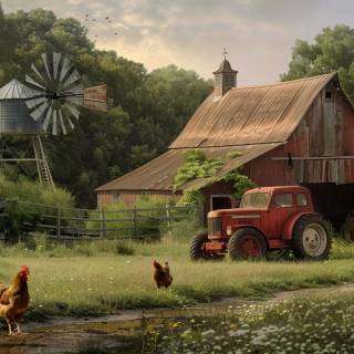 Farmyard wallpaper