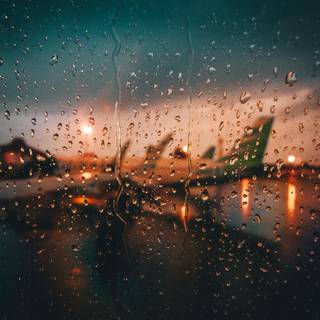 Rainy glass wallpaper