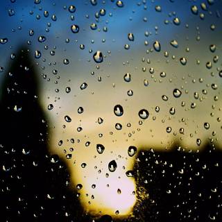 Rainy glass wallpaper