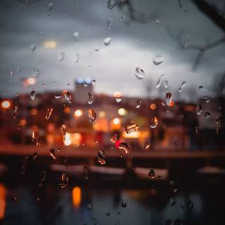 Rainy glass wallpaper