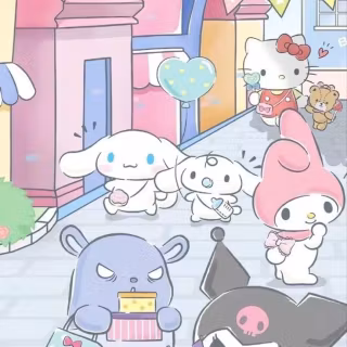 Cute Hello Kitty Cinnamoroll My Melody Kuromi wallpaper