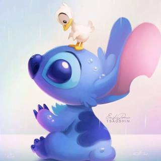 Stitch Angel Chromebook wallpaper