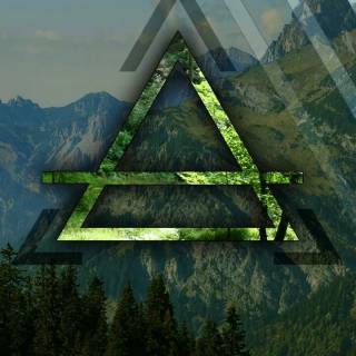 Geometric nature wallpaper