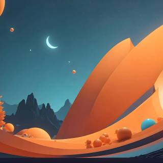 Geometric nature wallpaper