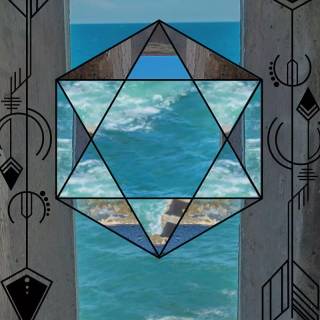 Geometric nature wallpaper