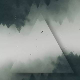 Geometric nature wallpaper