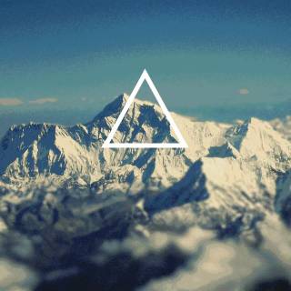 Geometric nature wallpaper