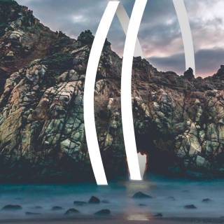 Geometric nature wallpaper