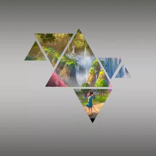 Geometric nature wallpaper