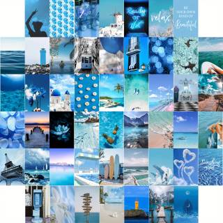 Preppy beach collage wallpaper