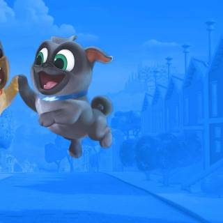 Dogs doing high five wallpaper