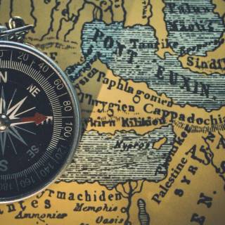 World map with compass wallpaper