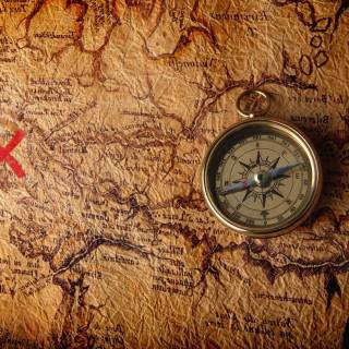 World map with compass wallpaper