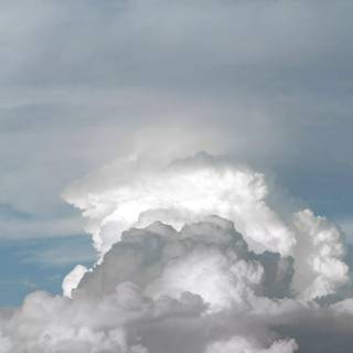 Fluffy clouds sky wallpaper