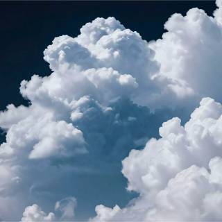 Fluffy clouds sky wallpaper